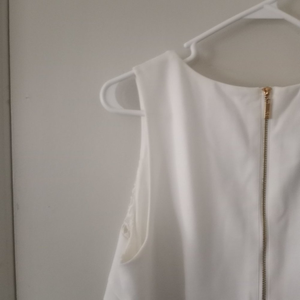 NWT Jessica Simpson White Sleeveless Dress - Picture 4 of 11